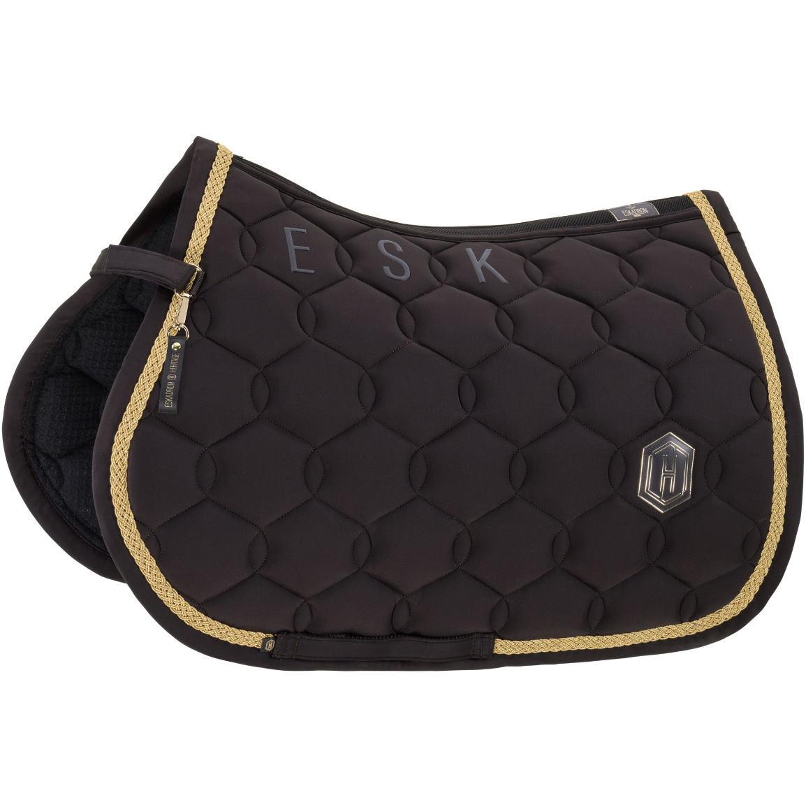 2025 Eskadron Erbe Pro Weich Emblem Sattel Tuch 215058 526 090 - Black Truffle